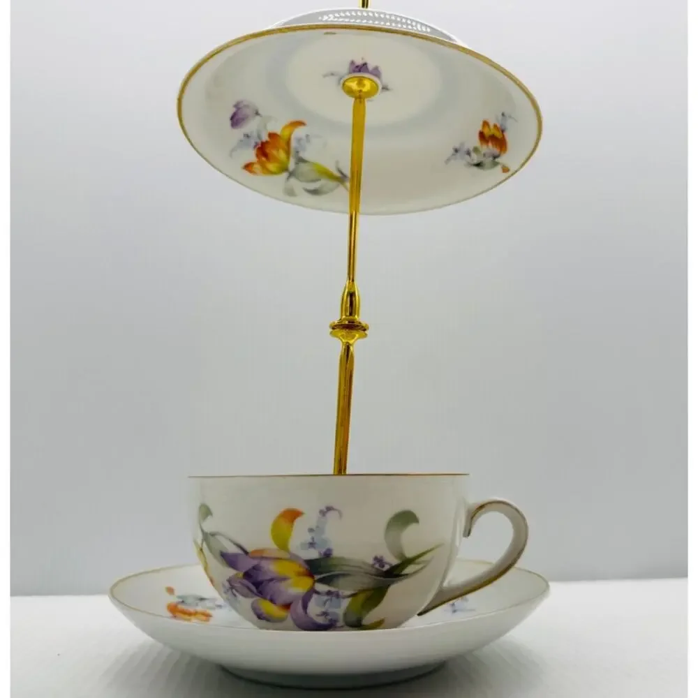 Vintage Teacup Bird Feeder Handmade Garden Decor